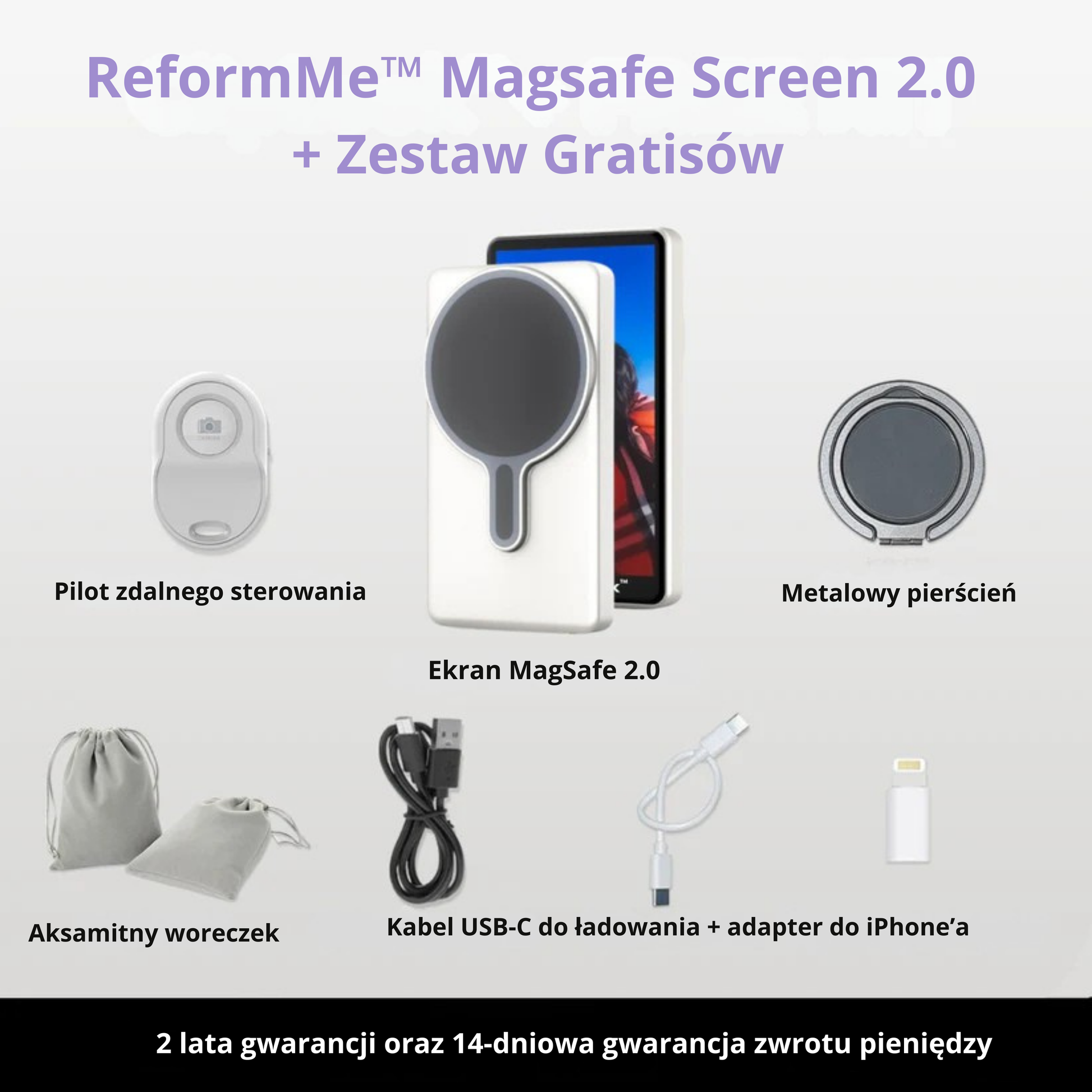 ReformMe™ Magnetyczny Ekran Magsafe 2.0 + Zestaw Gratisów