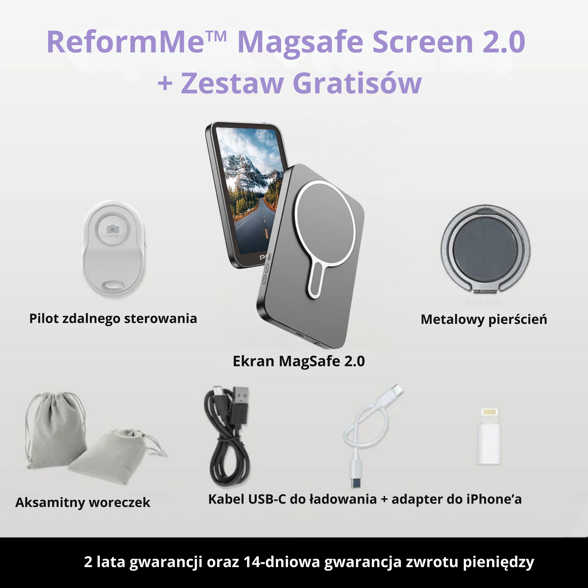 ReformMe™ Magnetyczny Ekran Magsafe 2.0 + Zestaw Gratisów